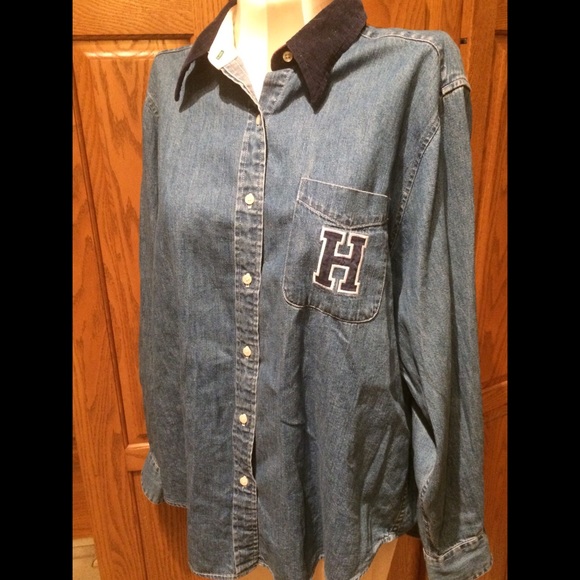 Tommy Hilfiger Tops - Vintage Tommy Hilfiger denim shirt size 14
